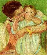 Mary Cassatt moder och barn oil painting artist